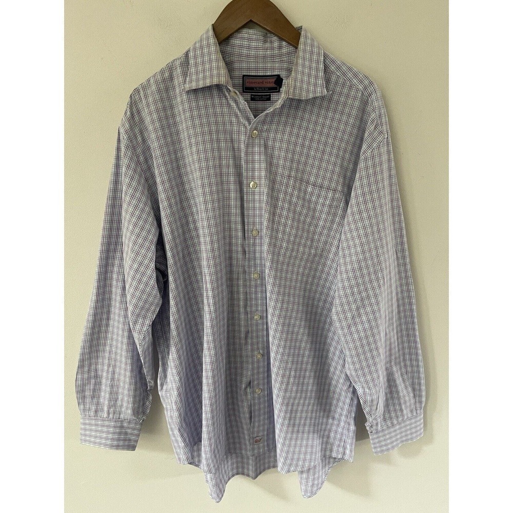 Vineyard Vines Mens Shep & Ian Murray Plaid 100% Long Sleeve Cotton Shirt XL